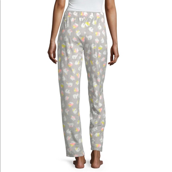 New Women's Microfleece Pajama Pants Gray Bears - Picture 2 of 13